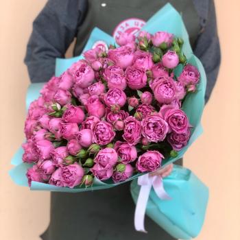 Букет из кустовых розовых роз (articul: 170289rzn)