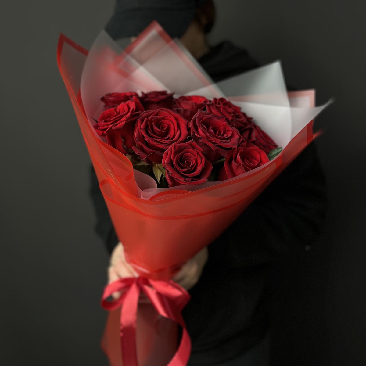 Букеты из красных роз 40 см (Эквадор) (Артикул  182532)