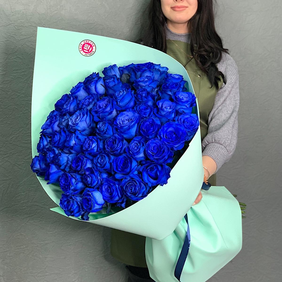 Букеты из синих роз (Эквадор) №  182850