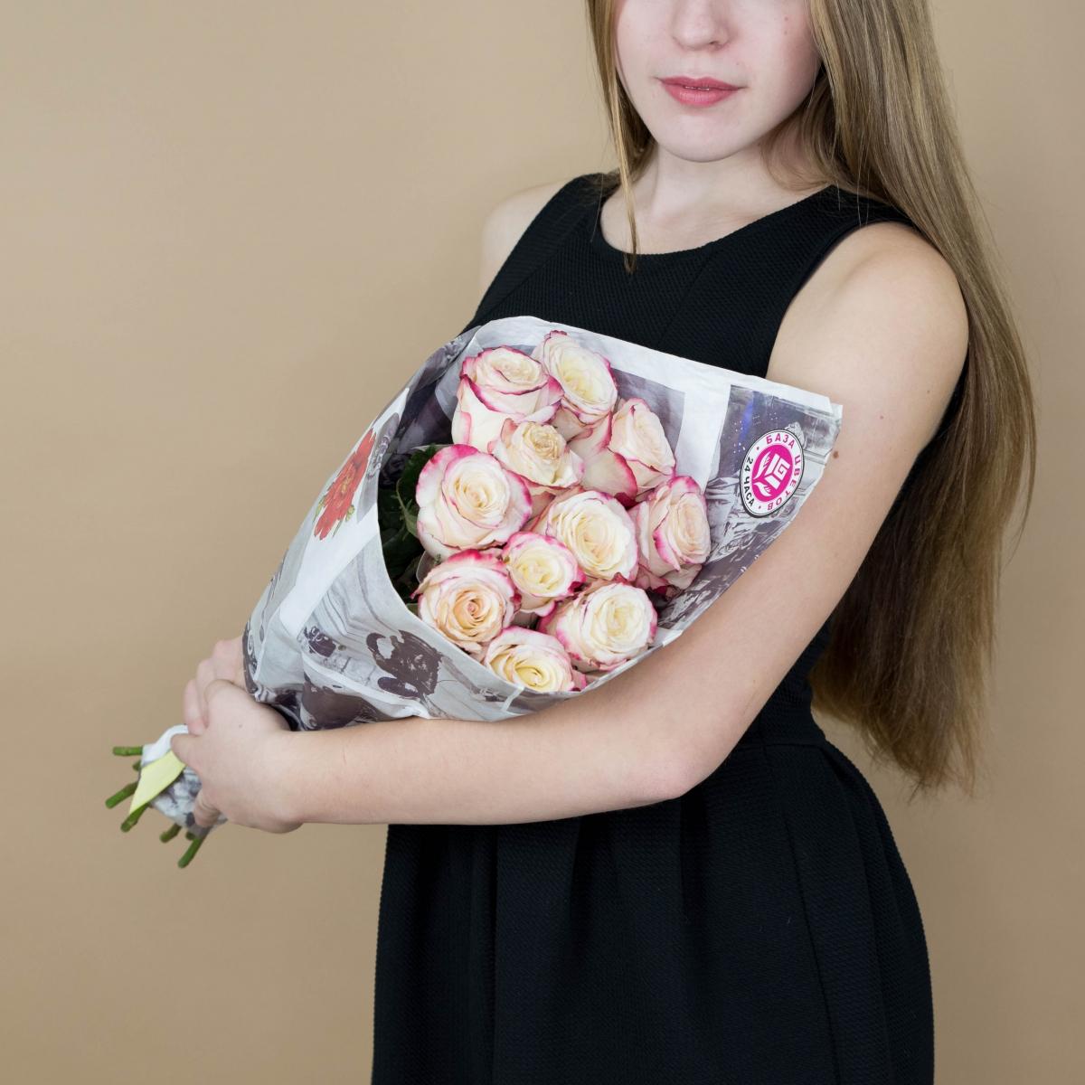 Розы красно-белые 11 шт. (40 см) articul  83793rya