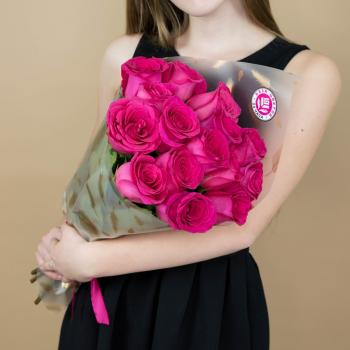 Букет из розовых роз 15 шт 40 см (Эквадор) код  85224rya