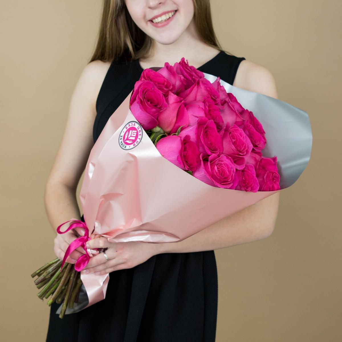 Букет из розовых роз 21 шт. (40 см) Артикул: 85383rya