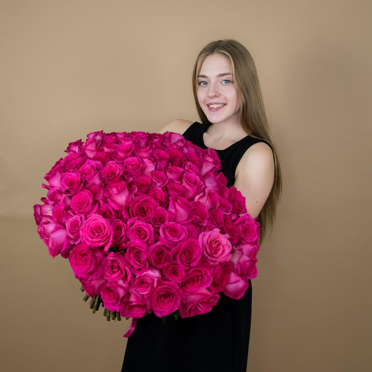 Букет из розовых роз 75 шт. (40 см) (articul: 85701)