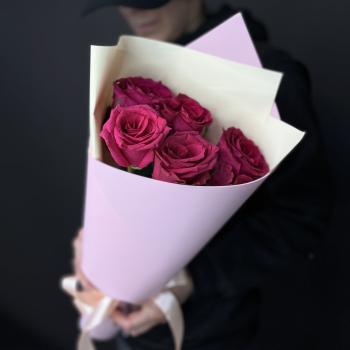 Букеты из розовых роз 40 см (Эквадор) артикул букета  86178rya