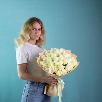 Розы Эквадор 40 см (Белые)